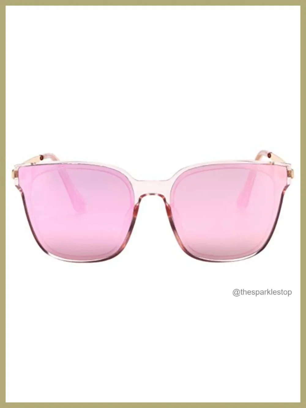 Oversized Square Sunglasses Mirrored Lens UV400 Protection Unisex